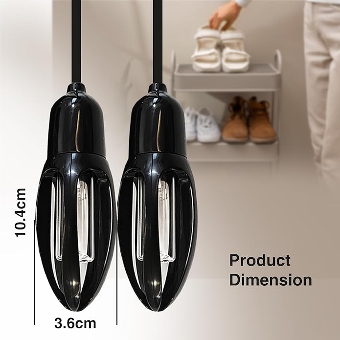 Ultraviolet Light Shoe Deodorizer & Dryer - 10W Electric Cleaner to Eliminate Odor for Sneaker Shoes Boots