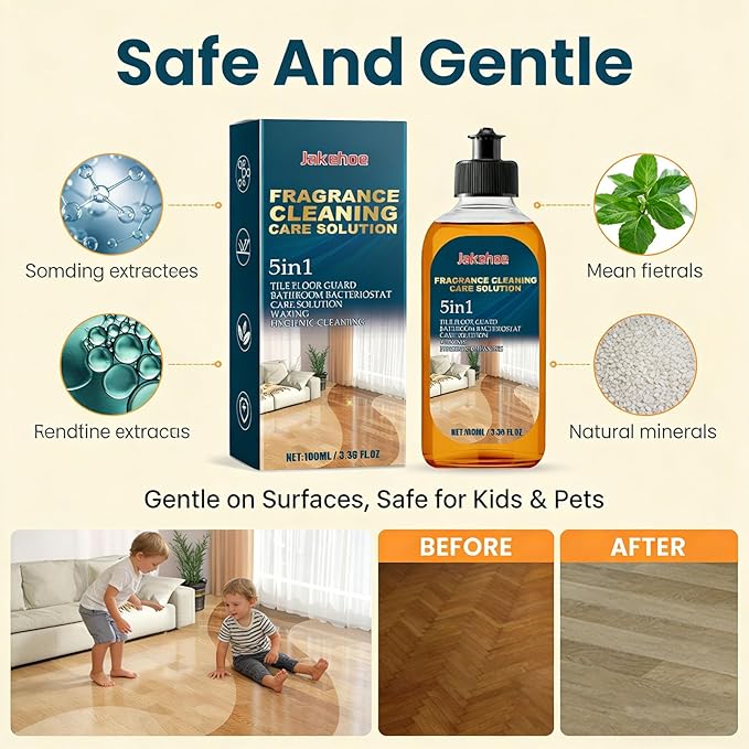 Powerful Stain Removing Floor Cleaner , Dual-Action Stain and Odor Remover for Hardwood Floor Cleaning, Natural Shine for Mopping Home Kitchen Bathroom(1pc)