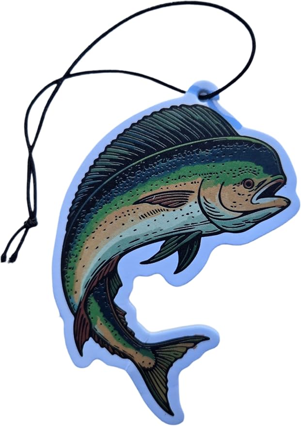 ThatsRad Car Air Freshener Duck Fly Fishing Fish Hunting Stocking Stuffer (One Size, Mahi/Ocean Scent)