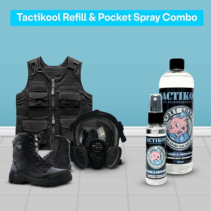 Odor Eliminator for Law Enforcement Gear (Combo Pack of 3 (16oz & 2oz Travel Bottle))