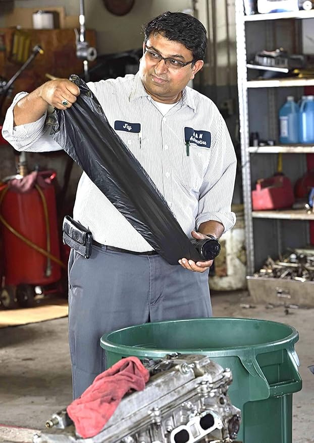 Aluf Plastics - COEX 3 Ply Garbage Bags, 33 Gallon, 1.5 Mil (eq), 33"x39", 100 Count (5 Rolls of 20)