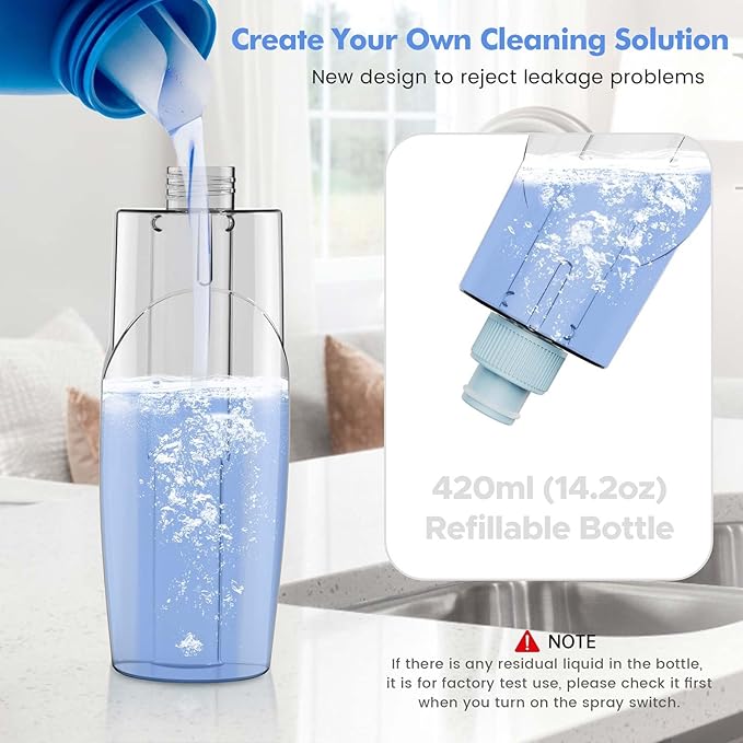 VENETIO Premium Spray Mop Refills - 14.2oz / 420mL Replacement Bottle, Leak Free Refillable Bottle for Floor Cleaning, Pack of 1