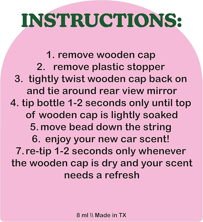COOLGIRLCANDLES Glazed Donut Car Hanging Fragrance Oil Diffuser - Air Freshener for Essential Oils, Scents Aromatherapy Automobile, Long Lasting Car Bottle