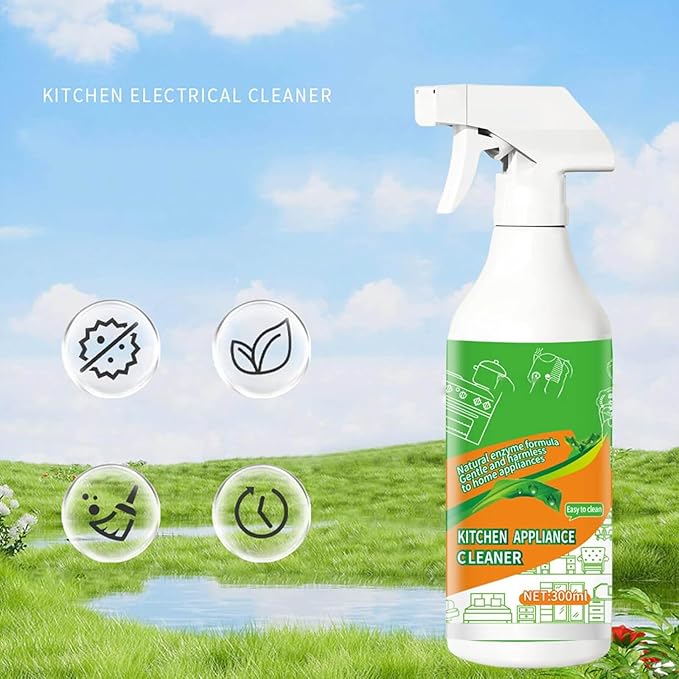 Natural Enzyme Formula to Household Appliances, Multi-Purpose Kitchen Appliance Oven Cleaner, Stove Range Hood Kitchen Oil Stains Multi Purpose Cleaner Spray (1, 1)