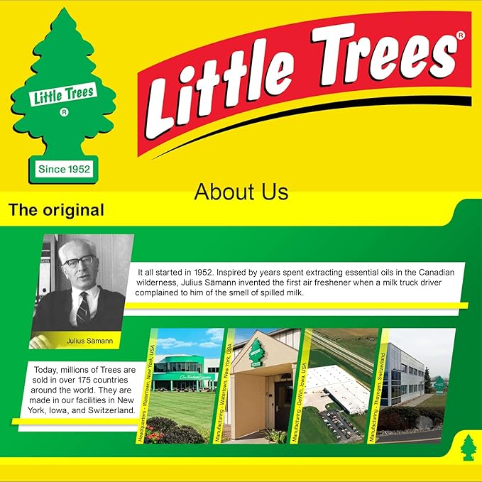 Little Trees Cardboard Hanging Car, Home & Office Air Freshener, Peachy Peach (Pack of 6)