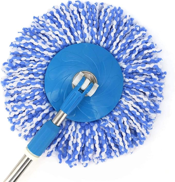 3 Pack 360° Spin Magic Mop Replacement Head, Round Shape Standard Size Microfiber Mop Head Refills for Hurrica Mopnado EGOFLEX Hapinnex Casabella and Other Brands
