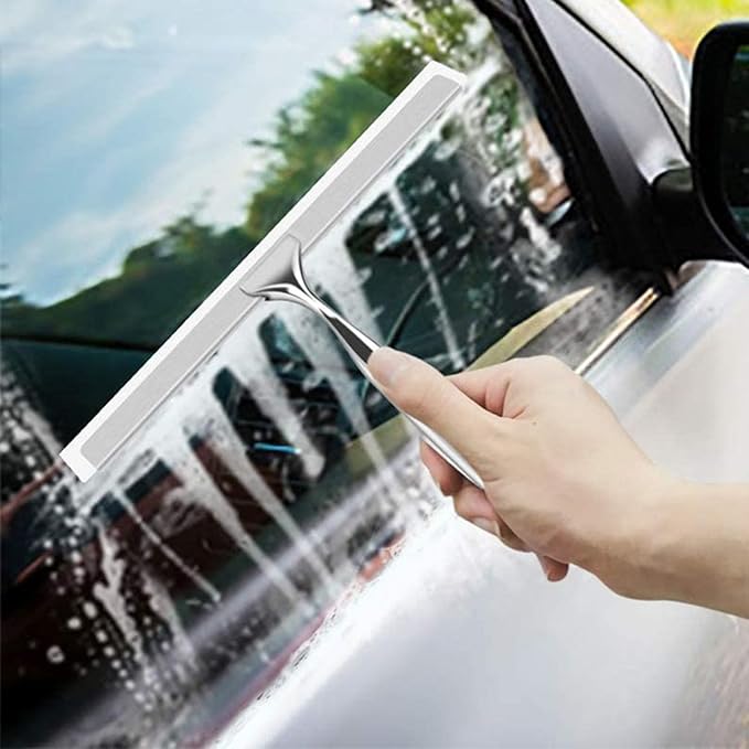 Stainless Steel Glass Wiper Glass Wiper Glass Wiper Tool Bathroom Toilet Wiper (A)
