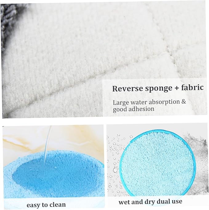 15PCS Reusable Water-Absorbent Spin Mop Pads, 5.9 & 6.3 Inch Round Microfiber Refill for Floor Cleaning