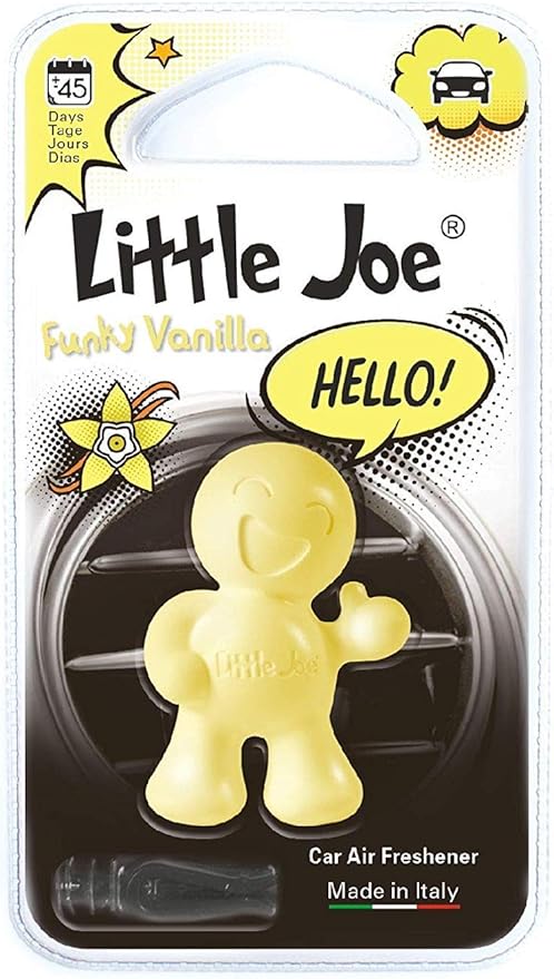 Little Joe OK Mini-Blister Air Fresheners +/- 45 Days of Fresh Air in your Car powered by Carstylingshop_com (Vanilla/Yellow)