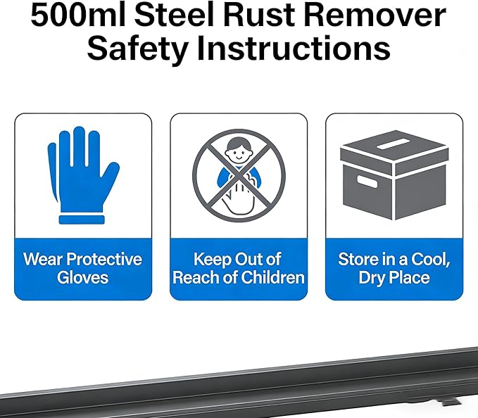 Highly Concentrated Steel Rust Remover, Instant Rust Cleaning Spray, Rust Remover Lubricant Spray, Automotive Parts, Stainless Steel, Fast Acting Rust Cleaner, 500ml (500 Ml)