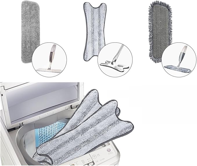 Microfiber Spray Mop Pads Replacement Head Compatible with Daris Spraying Mop(DR-AWE05-1)