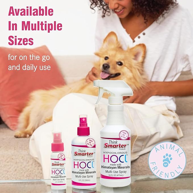 HOCL All-Purpose Cleaner with Hypochlorous Acid, All-Natural Surface Cleaner, & Skin Hydrator 16fl oz Clear Spray