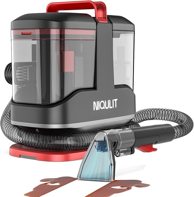 Handheld Carpet and Fabric Cleaner, Upholstery Cleanering for Couch Mattress, with Water Tank and Brush