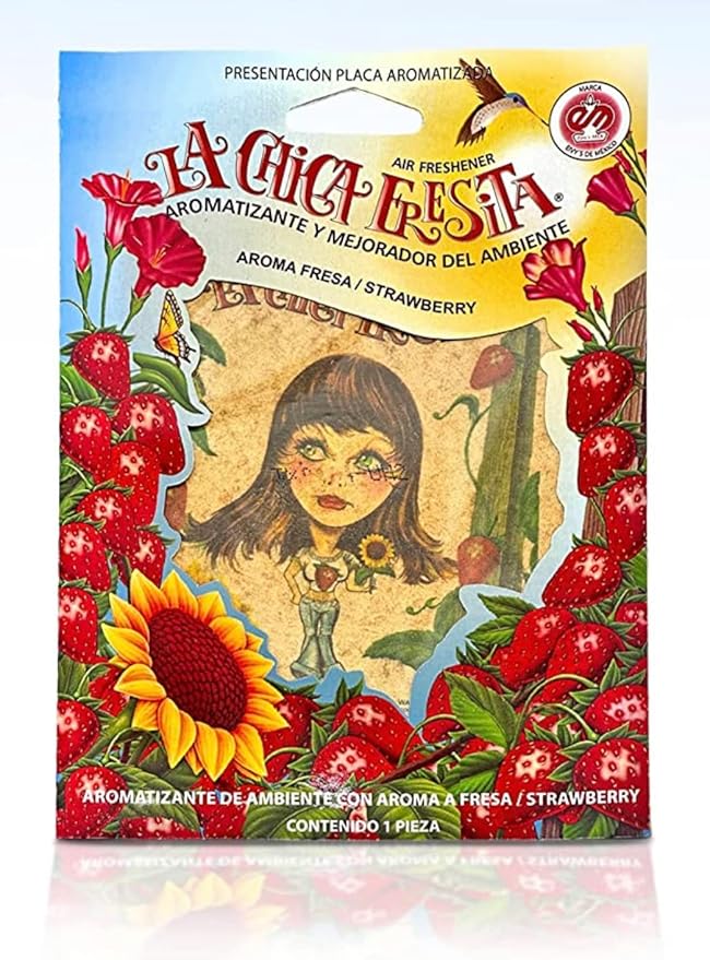 12 pcs Strawberry La Chica Fresita air Fresheners Aromatizante Fresa
