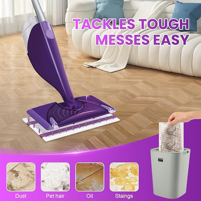 Wet Jet Refills Compatible with Swiffer Wet Pads Refills Hardwood Floor Cleaner Spray Mop Pad Refill, Bathroom Cleaning Supplies, Hardwood Floor Cleaner, Multi Surface,30 Count