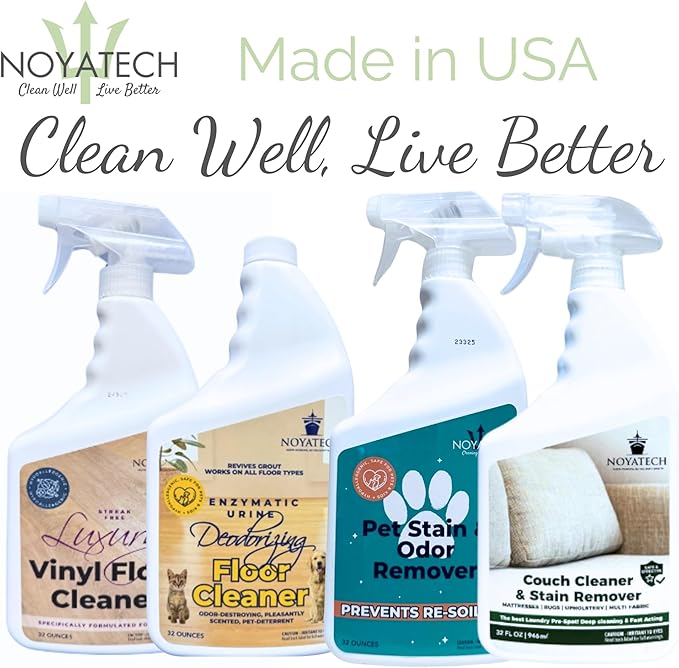 Pet Floor Cleaner – Enzyme Powered Odor Eliminator. Floor Cleaner for Mopping – Removes Urine & Stains – Deep Cleaner for Floors & Grout – Commercial-Grade Concentrate