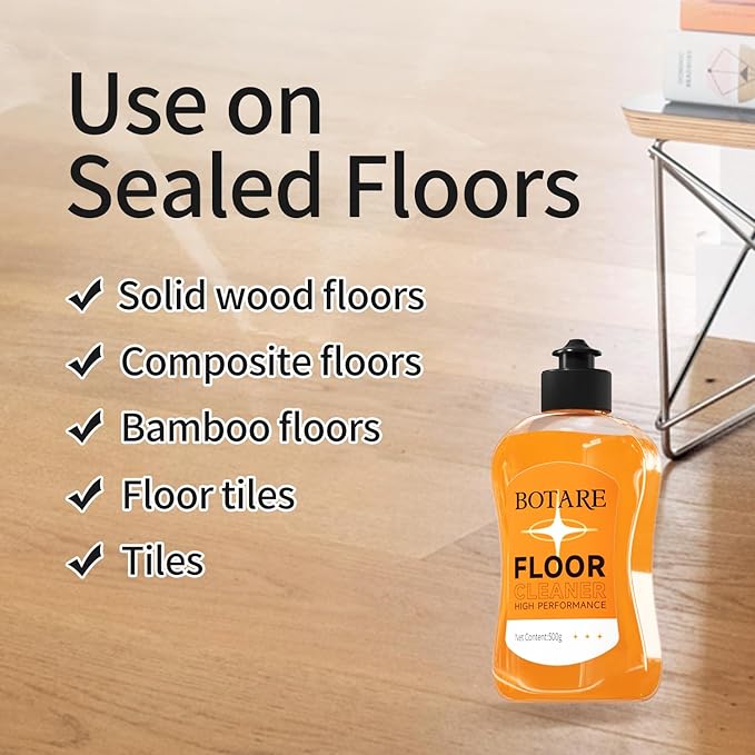 Floor Cleaner - All-Surface Acid Free Concentrated Formula Enzyme Floor Cleaner for Mopping & Spraying Hardwood, Tile, Vinyl & Laminate Floors | Pet-Safe & Streak-Free 17.6 Fl Oz Each
