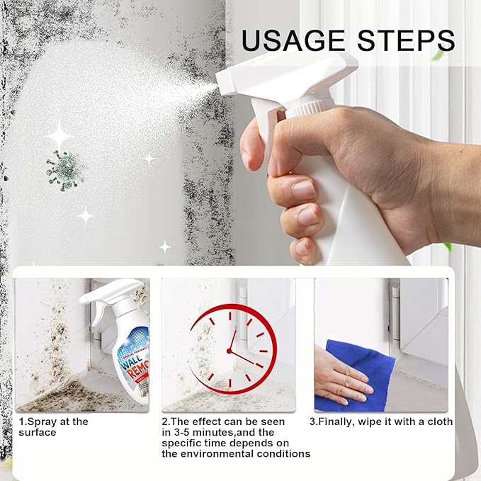 BTDECLAR Highly Effective Removal Spray, 2026 Upgrade Wall Cleaner Spray, Wall Remover Multi-Surface Cleaning Solution, Dirt, Dust And Stain Remover, for Wood,Tile,Fabric,Bathrooms,Kitchens (1pc)