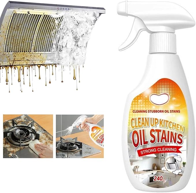 Heavy Duty Degreaser, New Upgrade Kitchen Cleaner, Multi-purpose Oils Stain Cleaner, Clean Up Kitchens Oil Stains, Cleaning Spray for Kitchens & Household & Oven & Stove