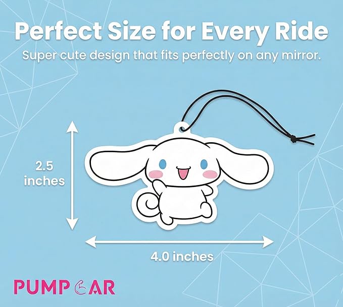 PumpCar 2 pieces cinammoroll double-sided hanging cartoon cherry-scented funny car air freshener Cool hanging for rearview mirror Car Interior Accessories Gifts