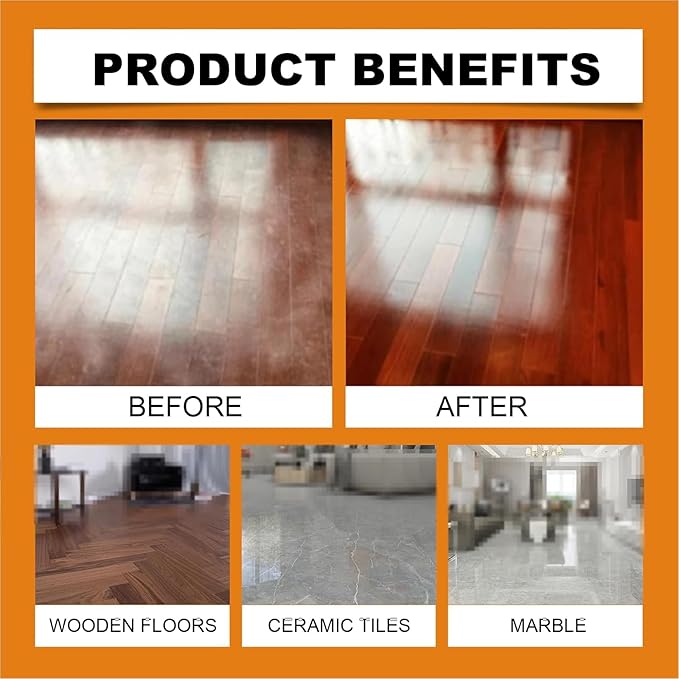 Stain and Odor Remover 5-in-1 Floor Cleaner, Scented Cleaning Treatment, Natural Shine For Tile Wood Floors, Natural Shine