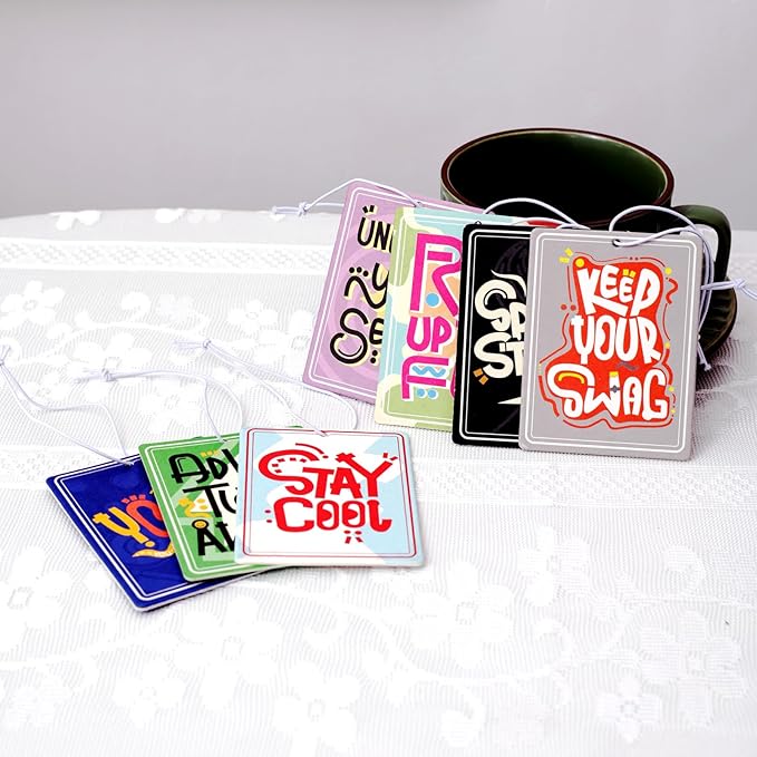 Funny Accessories for Car Interior Car Freshener Hanging Gift Rearview Pendant Air Fresheners Supplies 7 Pack