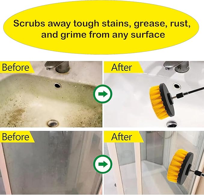MB Stone Care Easy Oxy Marble Tile Grout Cleaner with Drill Brush KIT - Cleans Granite, Stainless Steel, Fabric, Quartz, Glass (Quart Bundle)