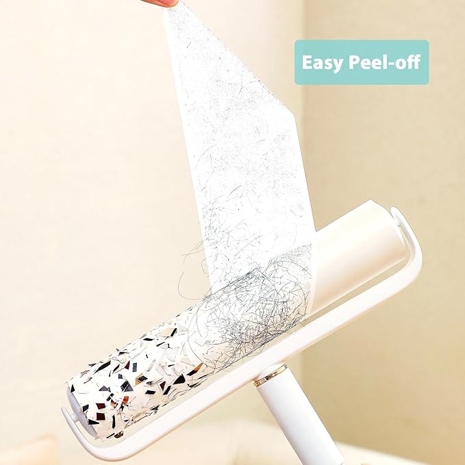 Floor Lint Roller Refills 9.45 inch Pet Hair Sticky Roller Refills for 9.4 inch to 9.5 inch Large Lint Rollers, Great Value Bulk Pack of 10 Rolls Extra Sticky 600 Sheets Total