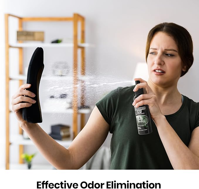 (3-Pack) Calvana 5.1 fl.oz Heavy Duty Shoe Deodorizer Spray Kit, Multi-Purpose Odor Remover for All Types of Footwear, Extra Strength, Portable & Travel-Friendly
