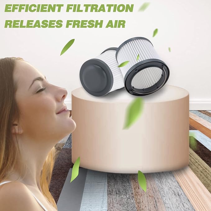 Pvf110 Replacement Filter for Black and Decker Cordless Pivot Vac Bdh2000pl, Phv1810 and Bdh2020fl, Bdh2020flfh, Bdh1620flfh Flex Hand Vacuum, Part #90552393, 4 Pack