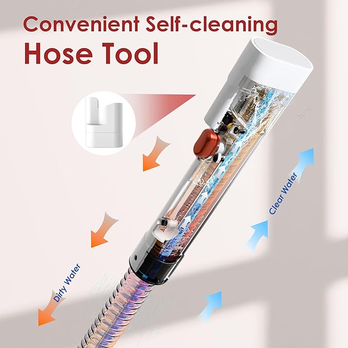 Portable Upholstery and Carpet Cleaner Machine, 15Kpa Spot Cleaner Deep Cleans Pet Stains, Couch Cleaner with 3 Tools and Self-Cleaning System for Area Rugs, Furniture, Stair, Car, Rose