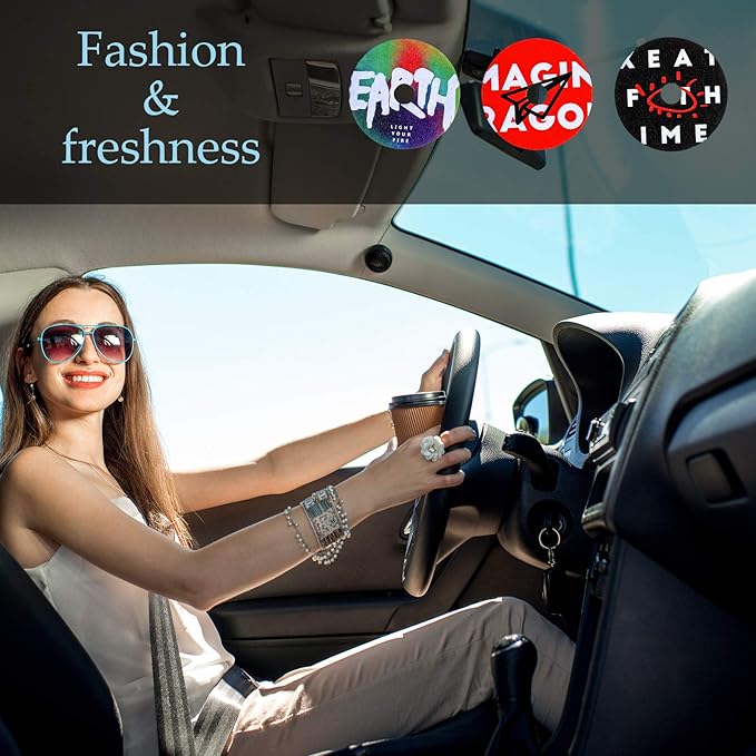 Frienda 30 Pcs Record Player Car Air Freshener Vent Clip Refills Turntable Fragrance Diffuser Aromatherapy Tablets Replacement Pads Retro Style Automotive Perfume Outlet Purifiers for Music Lover Gift