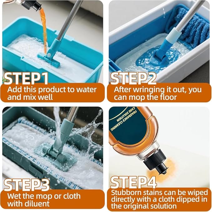 5 In 1 Floor Cleaner, Stain & Odor Remover Floor Cleaner, Restore Hardwood Floor Shine, Suitable for Hardwood And Tile Floors (1 PC)