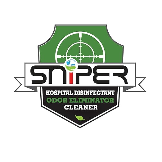 SNiPER Hospital Disinfectant, Odor Eliminator & All-Purpose Cleaner, 16 Ounce Spray, 4-Pack