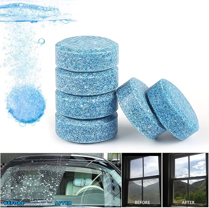 Car Accessories in 50 PCs Car Wiper Detergent Effervescent Tablets Washer Auto Windshield Cleaner Glass Wash Cleaning Tablets