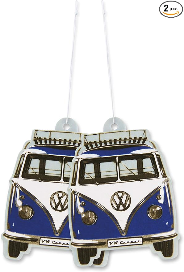 BRISA VW Collection Volkswagen Air Freshener, Room Freshener, Deodorizer for Cars T1 Bus Campervan Motif (Ocean/Blue/Set of 2)