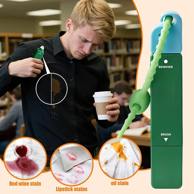 Stain Remover Pen For Clothing, 12 Ml Portable Double-Ended Stain Bleaching Pen, Instant Clothes Spot Cleaner Stick With Lanyard, For Home Outdoor & Travel