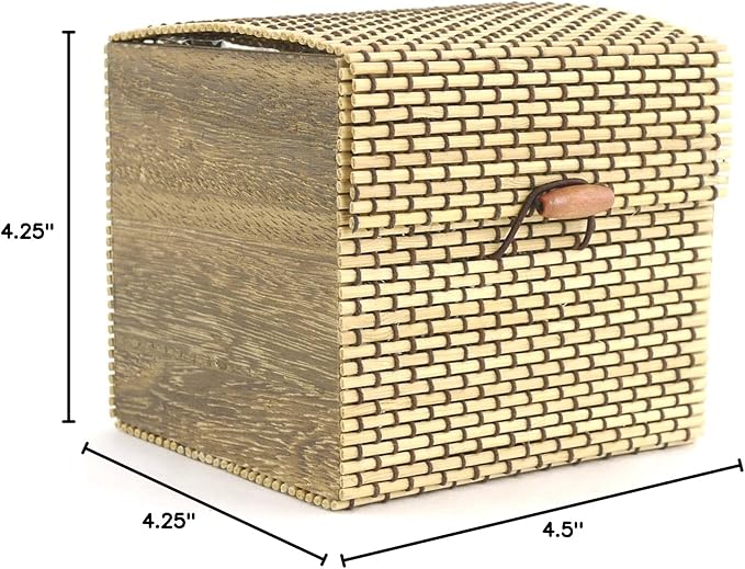 BambooMN Granulated Bamboo Charcoal Odor Absorber Bag in Decorative 4" Brown Box, 4 Sets