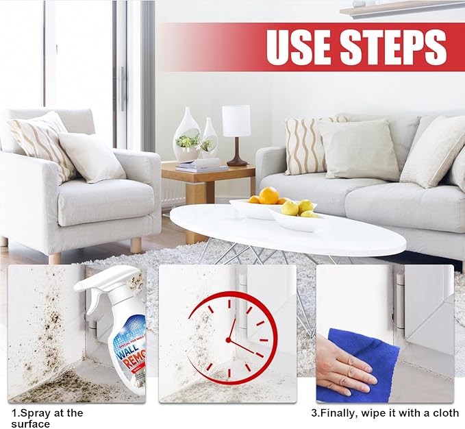 Highly Effective Removal Spray,Fiell Wall Remover,Wall Stain Remover For Painted Walls,WallCleaning Spray,Multi-Surface Cleaning Solution,Dirt, Dust And Stain Remover (1pc)