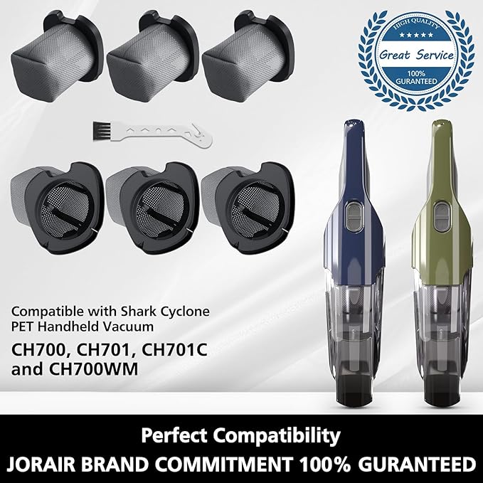 6 Pack CH701 Vacuum Filter Replacement Compatible with Shark Cyclone PET Handheld Vacuum CH700, CH701, CH701C and CH700WM, Compare to Part# XDCFCH700