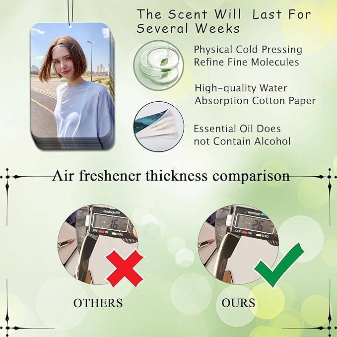 10/20/50/100Pcs Custom Logo Air Freshener for Car Bulk - Wholesale Personalized Car Air Fresheners with Photo Text Business Logo Customized Passenger Princess Car Decor (10 Heart)