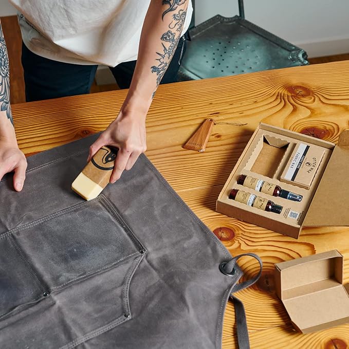 Otter Wax Waxed Canvas Care Kit | Waterproofing Essentials for Waxed Canvas Jackets, Bags & Shoes | All-Natural & PFAS-Free Beeswax Protectant Made in USA