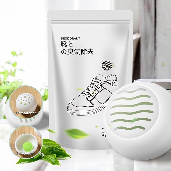 Shoe Smell Balls Shoe Deodorizer Balls, 60PCS 1.6 Inch Smell, Safe Natural Freshener Ball, Sneaker Deodorizer for Home Office