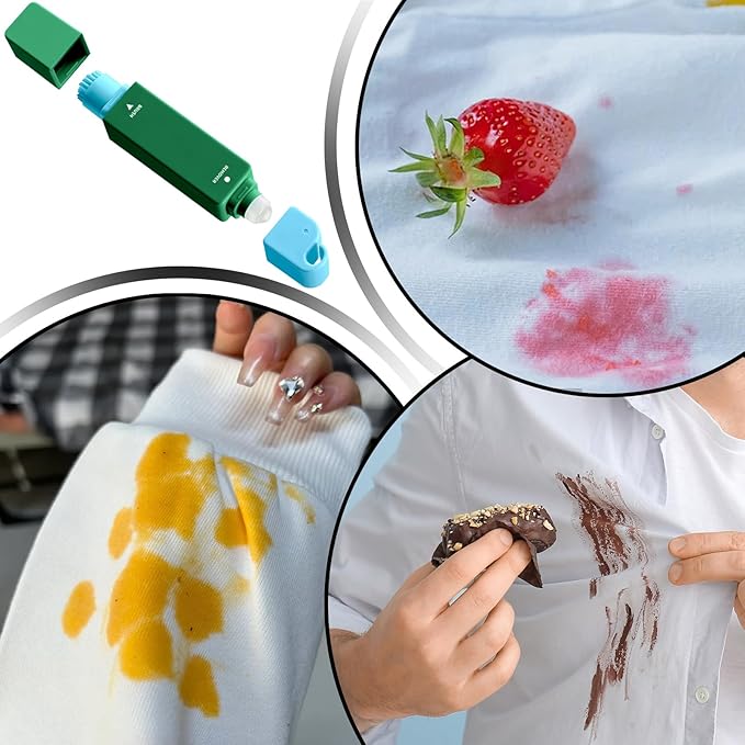 Instants Stain Removers Stick, Stain Remover Travel Size Pen for Clothes, Double-Ended Spot Cleaner Cleaning Tools, 12Ml Portable Fabric Cleaner for Camping Picnic Outdoor Food Grease Oil BBQ