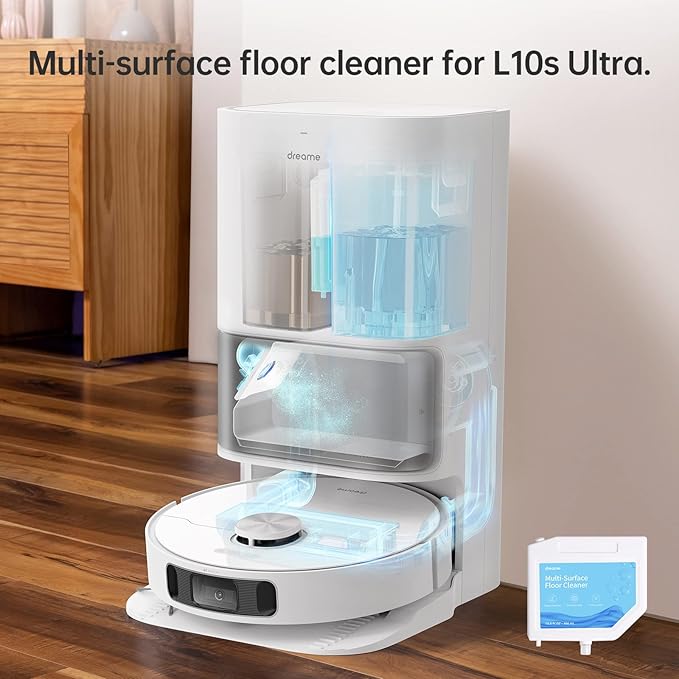 DREAME Floor Cleaning Solution, Multi-Surface Floor Cleaning Solution Compatible with L10s Ultra Robot Vacuum, Multi-Surface Floor Cleaner for Mopping Floors (10.14 Fl Oz) (3pcs)