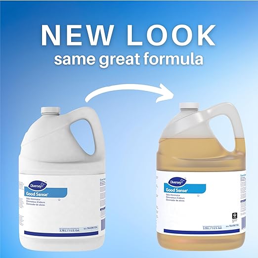 Diversey 94496154 Good Sense Odor Eliminator, Air Freshener Removes Strong Foul Odors from Urine, Garbage, Drains & Grease, Fresh Scent, Liquid Concentrate, 1-Gallon