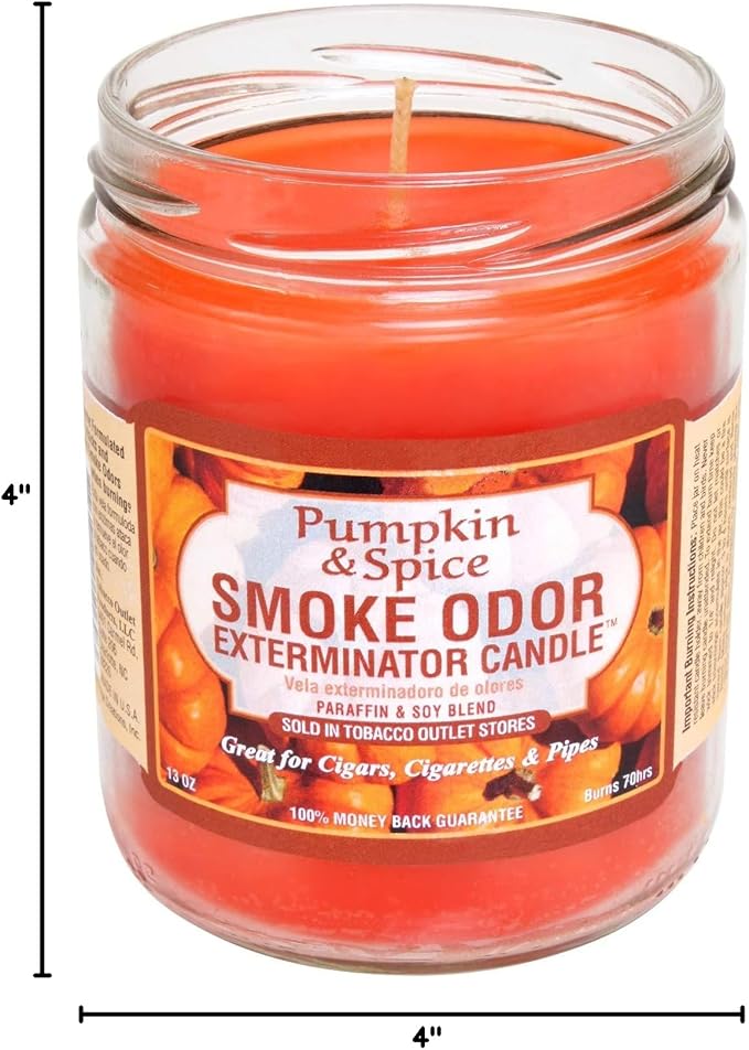 Smoke Odor Exterminator Candle, Pumpkin & Spice