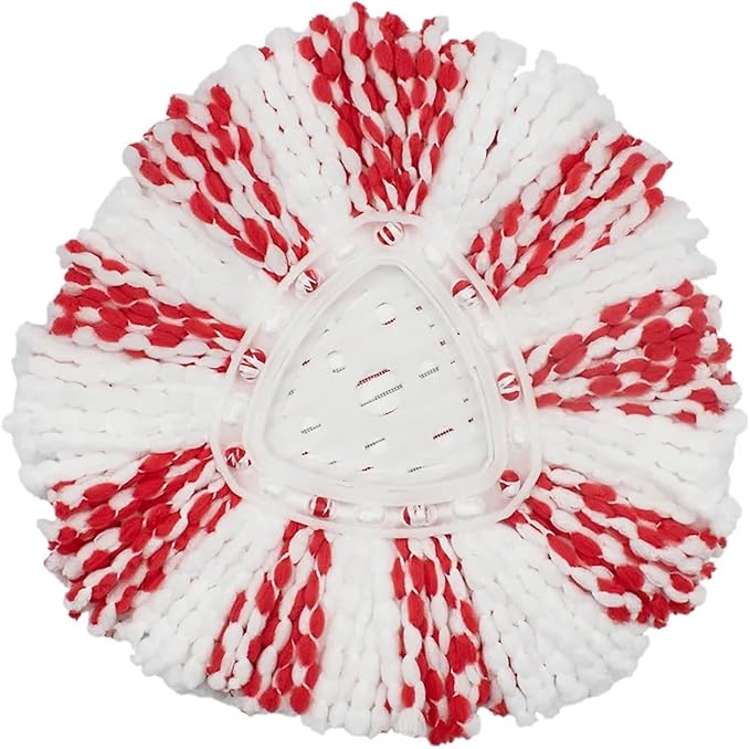 2pcs Upgrade Triangular Spin Mop Head Pad Microfiber Refills(WHITE-2pcs)