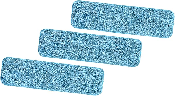 sky-w Microfiber Cleaning Replacement Mop Pads, Suitable for Spray Mop and Terrace Mop (Pack of 3, Blue)