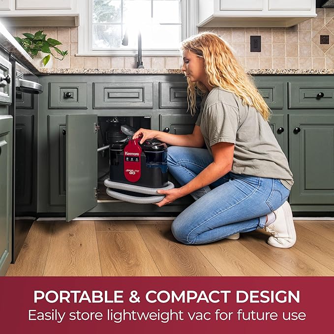 Kenmore KW1050.01 Upgrade Portable Heated Carpet & Upholstery Spot Cleaner, 16Kpa Power Suction with Versatile Tools for Pets, Area Rugs and Couches
